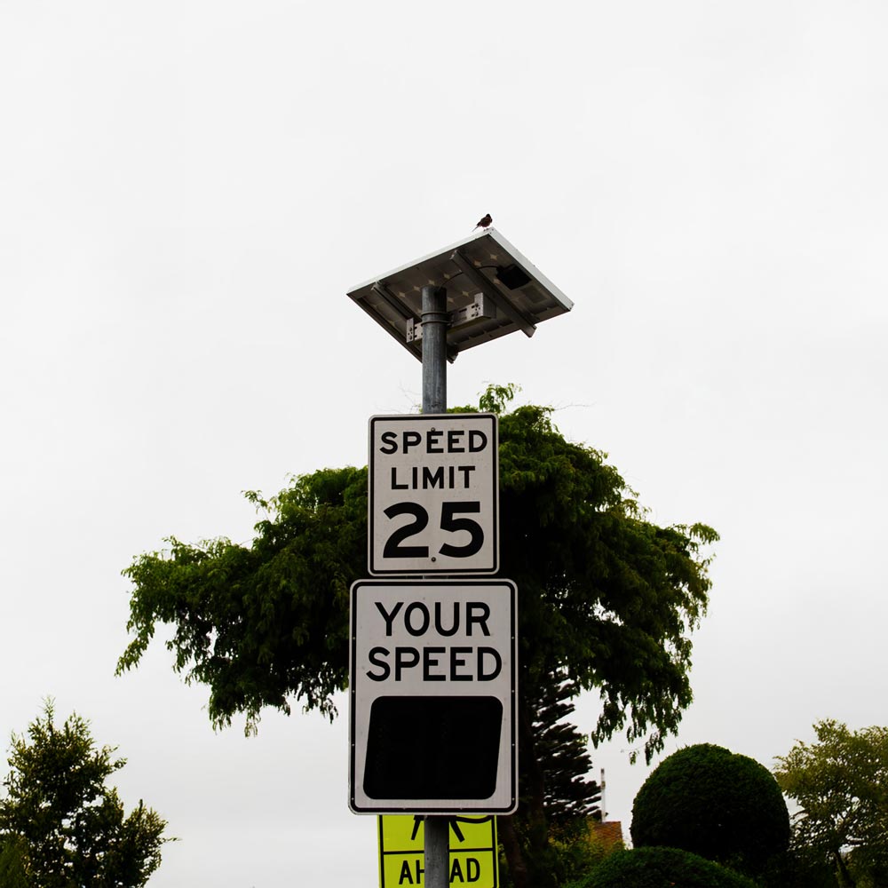 Solar-powered speed limit signs by Triplesign System for energy-efficient traffic safety