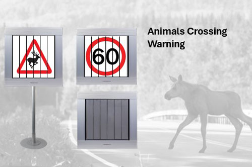 Animal warning sign