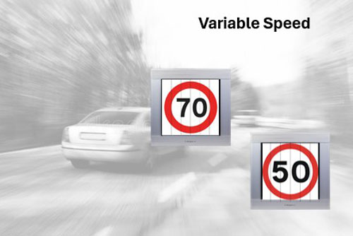 Variable speed sign