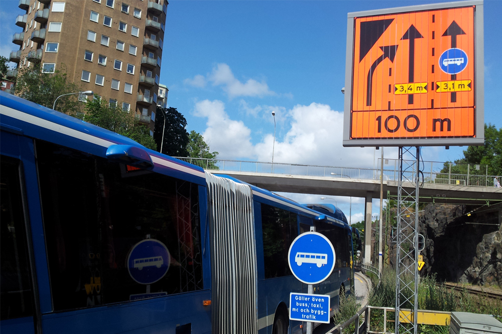 Temporary signage for traffic