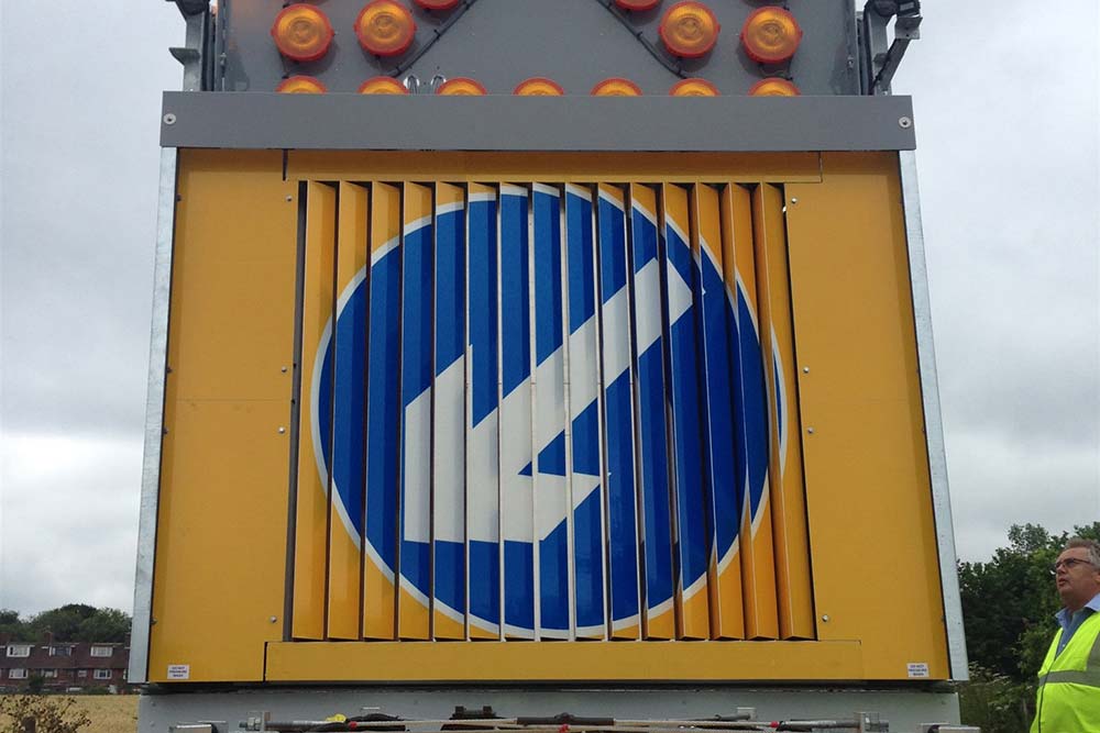 Traffic signage at construction site