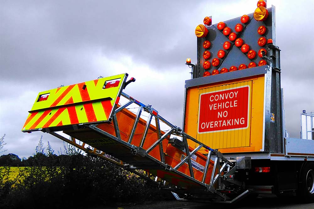 Traffic signage at construction site